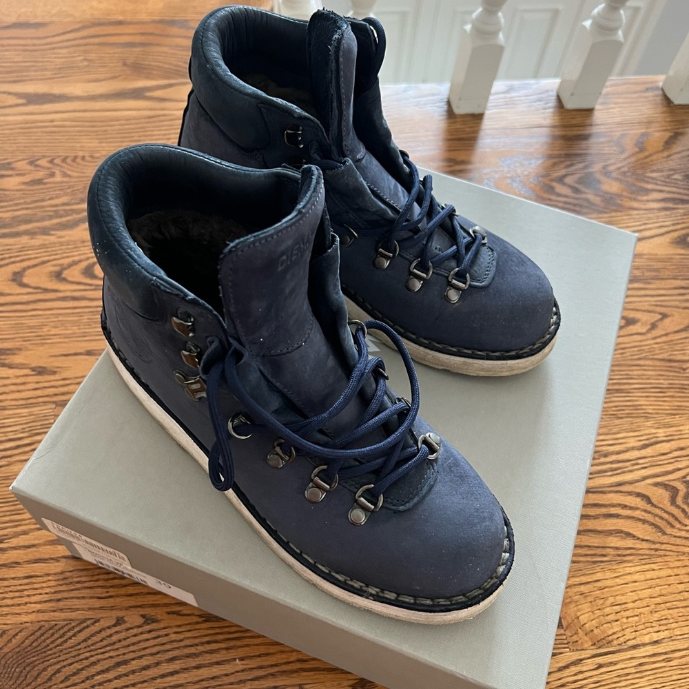 Roccia Suede Shearling nave Nubuck boots